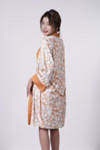 成人缎子套装睡衣家庭圣诞冬季毛绒缎子丝绸睡衣女式睡袍 - Product Image 4