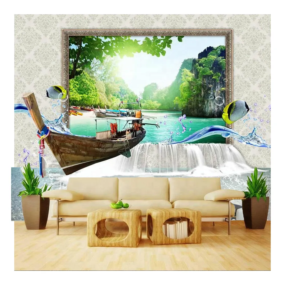 Factory Directly Customized Art Waterproof Vivid Canvas Print Mural Wallpaper