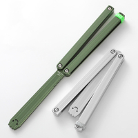 Couteau pliant papillon en alliage de titane 7050 personnalisé, pratique, pour le camping en plein air, l'entraînement, jouet, cadeau