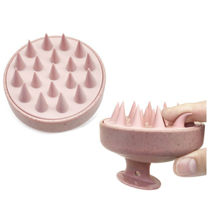 Brosse à cheveux en paille de blé et silicone avec peigne démêlant à dents larges, logo personnalisé, brosse à shampooing massante <span class=keywords><strong>pour</strong></span> le cuir chevelu, <span class=keywords><strong>pour</strong></span> cheveux humides, secs et bouclés - Product Image 5