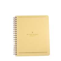 Carnet de notes à spirale à couverture rigide de taille A4 avec agenda quotidien hebdomadaire et mensuel, organisateur d'agenda