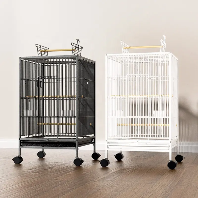 Multi Sized High Quality Large Metal Vertical Bird Cage Vertical Cage Bird Parrot with Large Space for Home