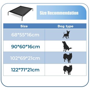 Cama Elevada Transpirable para Perros de Verano con Malla Teslin, Tejido Resistente, Apta para Perros Pequeños, Medianos y Grandes - Product Image 6