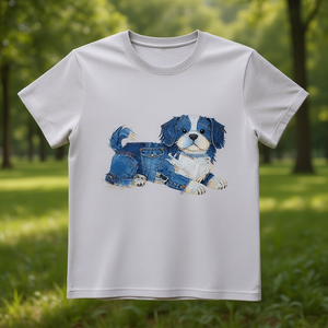 T-Shirt Unisex 210GSM 100% Cotone, Casual, Traspirante, Resistente, con Stampa DTF Design Cane, Maglietta da Donna - Product Image 3