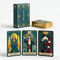 Cartes de tarot de haute qualité pour débutants, jeu de 78 cartes Oracle, cartes de tarot imprimées avec livre personnalisé