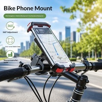 Support de téléphone pour vélo Jianhuida, flexible, imperméable, en nylon, avec rotation à 360 degrés, à clipser, pour la navigation sur moto et vélo électrique