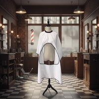 Pénoir de coiffure transparent et imperméable 160*140mm (Modèle transparent) pour salons d'enfants, compatible avec les téléphones portables