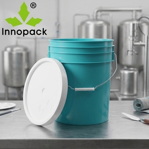 ถังพลาสติกทรงกระบอกสีขาวขนาด 5 แกลลอน รีไซเคิลได้ สำหรับใช้บรรจุสี - Product Image 3