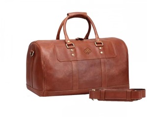 Leo Torresi New Vintage Buff hide Genuine Leather Brown Duffle Bag Travel Bag for Men & Women - Product Image 6