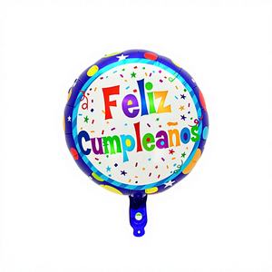 Globo de Cumpleaños Peiyong de 18 Pulgadas con Temática Española, Puntos Coloridos para el Día de la Madre, Graduación, Año Nuevo Chino, Cualquier Evento o Fiesta - Product Image 1