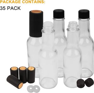 Botella de Vidrio para Salsa de Chile de 100ml, 150ml, 250ml, Botella de Vidrio para Salsa Picante con Tapa de Plástico - Product Image 4