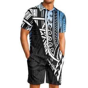 2025 New Products Custom Polynesian Fashion Loungewear <strong>Pj</strong> <strong>Shorts</strong> <strong>Set</strong> for <strong>Men</strong> Adult Pyjama Comfy Lounge <strong>Sets</strong> Print on Demand - Product Image 1