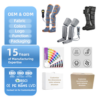 Masseur de jambes et pieds à compression d'air haute performance avec pression ondulatoire pour le corps, la taille et les bras