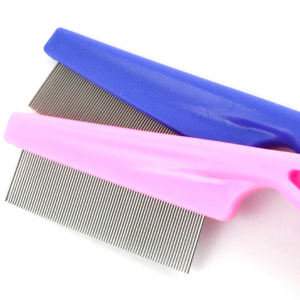 Peine para Pulgas de Mango de Tamaño Personalizable, Herramienta de Aseo Portátil de Acero Inoxidable y Plástico de 19*4.8cm para el Cuidado de Perros - Product Image 3