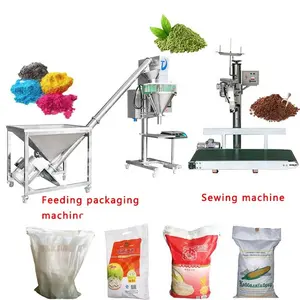 Yarı otomatik deterjan/protein/süt tozu tartı 25 kg torba doldurma makinesi