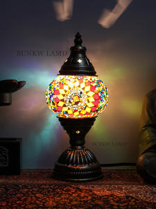Glaçure colorée turque bricolage mosaïque Patch lampe corps en fer Design européen Style cadeau d'anniversaire Couple Parent-enfant Pack inclus - Product Image 4