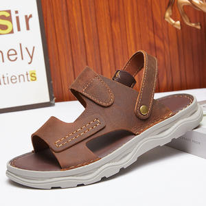 Sandales Homme en Cuir Véritable 2026 à Bout Ouvert Ultra Légères Antidérapantes Confortables Cousues à la Main Respirantes Chaussures Homme Vente en Gros Usine - Product Image 2