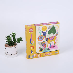 Vente en gros de matrices de découpe d'animaux de dessins animés pour enfants <span class=keywords><strong>bébé</strong></span> avec impression écologique personnalisée Puzzles jouets <span class=keywords><strong>Puzzle</strong></span> éducatif - Product Image 1