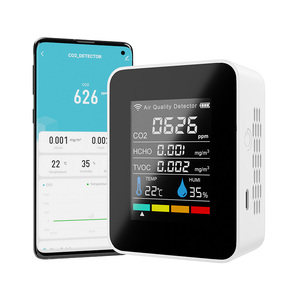 Détecteur de qualité de l'air intelligent multifonction Hedao PG-L58 5 en 1, détecteur de dioxyde de carbone infrarouge Wifi, compteur de CO2 - Product Image 1