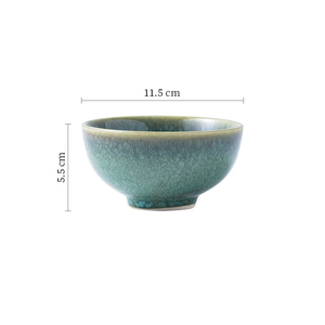 ชามเซรามิกขัดเงาสไตล์ญี่ปุ่นเคลือบสี ขนาด 4.5 นิ้ว ใช้กับเครื่องล้างจานและไมโครเวฟได้ เหมาะสำหรับใช้ในบ้านและร้านอาหาร - Product Image 6
