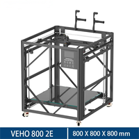 Para Impresora 3D de Gran Formato Tronxy VEHO 800-2E 2 en 1 FDM, 800*800*800mm, Gran Tamaño de Construcción, PLA, Accionamiento Directo, Guía de Doble Eje