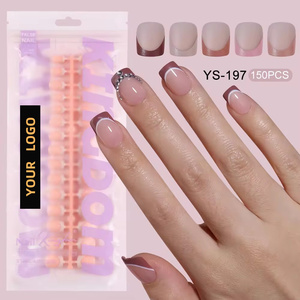 <span class=keywords><strong>Uñas</strong></span> Acrílicas <span class=keywords><strong>Francesas</strong></span> Cuadradas Tipo Ataúd OEM ODM, 150 Uds./Bolsa, Cobertura Completa PMMA, Sin Rastro, <span class=keywords><strong>Uñas</strong></span> Postizas a Presión, Venta al por Mayor para Salones de Belleza, Pre-diseñadas - Product Image 2