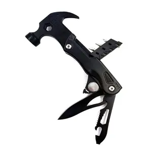 High Quality Stainless Steel Multi Tool Camping Survival Hammer Multitool For Camping With Bits Set