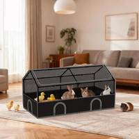 Enclos pour petits animaux OEM, boîte de couvaison pour poulets avec couvercle, clôture pour animaux de compagnie, cage pour cobayes d'intérieur, enclos pour animaux de compagnie avec sol imperméable