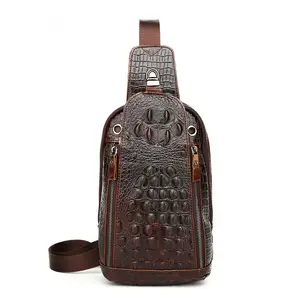 Крокодиловая кожа, мужская сумка на плечо, для водонепроницаемый рюкзак, продажа по оптовым ценам; Принт; Модные роскошные сумки из натуральной кожи для мужчин