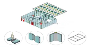 ISO6 Fasins Modulares Reinraum zelt für staubfreies tragbares Labor