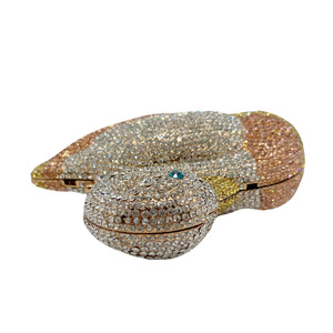 Women Swan Rhinestone Evening Bag Glitter Crystal <b>Clutch</b> Purse Elegant Handbag for <b>Wedding</b> Engagement Date - Product Image 5