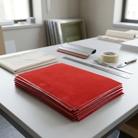 Feuille de transfert thermique en velours floqué 3D multicolore personnalisée de 0,8 mm, 39*54 cm