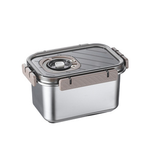 304 Thép Không Gỉ Microwavable Thân Thiện Với Môi Tươi Giữ Có Thể Hiển Thị Nắp Tủ Lạnh Đóng Băng Rau Trái Cây Lưu Trữ Container - Product Image 4