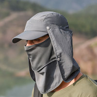 Sombrero de Pesca con Protección Solar UPF 50+ para Verano, Transpirable, de Secado Rápido, con Cubierta Facial y Solapa para el Cuello