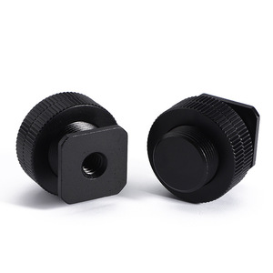 Support de microphone en métal pour griffe porte-accessoire, double couche, avec adaptateur de caméra 1/4 à 5/8 et vis 3/8 à 5/8, en alliage d'aluminium à dégagement rapide - Product Image 2