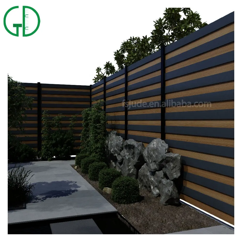 GD aluminium fencing suppliers slat horizontal rail palisade cattle prices farm horse sheep goat no dig yard cheap fence panels