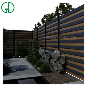 No Dig Aluminum Fence GD Aluminium Fencing Suppliers Slat Horizontal Rail Palisade Cattle Prices Farm Horse Sheep Goat No Dig Yard Cheap Fence Panels