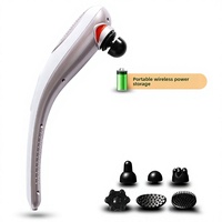 Masseur sans fil portatif pour relaxation musculaire profonde, pistolet de massage fascia avec 6 têtes, rechargeable par USB, appareil de percussion multi-têtes, idéal pour les entreprises