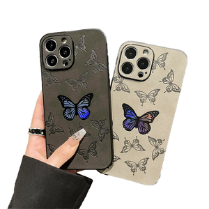 Coque de téléphone portable en silicone TPU à motif papillon et bord ondulé pour iPhone X XR XS Max 11 12 13 17 - Meilleur prix Animal - Product Image 4