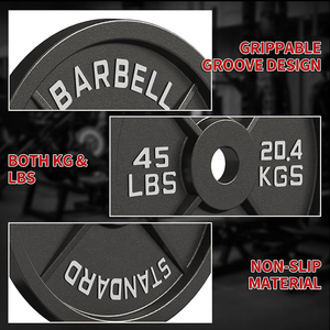 Plaques de <span class=keywords><strong>poids</strong></span> personnalisées <span class=keywords><strong>Disque</strong></span> de <span class=keywords><strong>musculation</strong></span> OB 50mm Plaque d'haltères Gym Standard 2.5 à 45 lb Plaques de <span class=keywords><strong>poids</strong></span> en fonte - Product Image 2