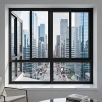 Ventanas Abatibles Laterales de Aluminio Resistentes al Viento y a la Corrosión para Proyectos de Hospitales y Centros Comerciales