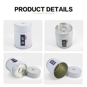 Boîte à thé/poudre/café ronde en métal de conception élégante Jinyuanbao, boîte de conservation alimentaire hermétique avec couvercle facile à ouvrir - Product Image 5