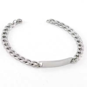 Men's Stainless Steel Hip-Hop Bracelet With NK <b>Chain</b> <b>Titanium</b> Steel Fashion Jewelry With Curved Piece Classic Style Bangles - Product Image 5