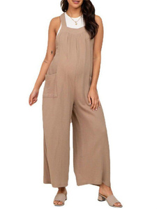 Abbigliamento Casual <span class=keywords><strong>premaman</strong></span> spalline larghe senza maniche con tute per donne incinte per abiti comodi - Product Image 5