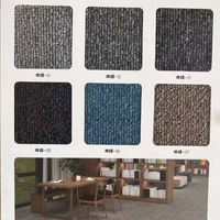 Tapis de Luxe pour Hôtel Jacquard PP, Tapis de Bureau Commercial, Dalles de Moquette Carrées 50x50 en PVC Effet Carrelage Céramique, Simples et Durables