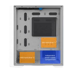 Nhà máy bán buôn bộ phận máy tính MicroATX <span class=keywords><strong>Mini</strong></span>-<span class=keywords><strong>ITX</strong></span> chơi game trường hợp máy tính quản lý cáp PC Trường hợp với cửa trượt trong suốt - Product Image 4