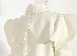 Blus Kemeja Lengan Panjang Wanita, Blus Atasan 2 Potong Kasual Modis Musim Semi Musim Gugur Unik - Product Image 6