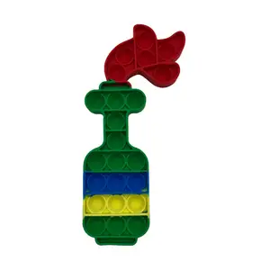 Silicone Fidget Toys Bubble Stress Reliever Sensory Kids Toys Goblet Of Fire Design relieve Fidget pop Toys
