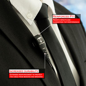 Techside tspn สายเกลียวครอบหูนิวเมติกส์200ซม. ไมโครโฟนหูฟังใช้ได้กับ Kenwood 2-PIN Baofeng - Product Image 3