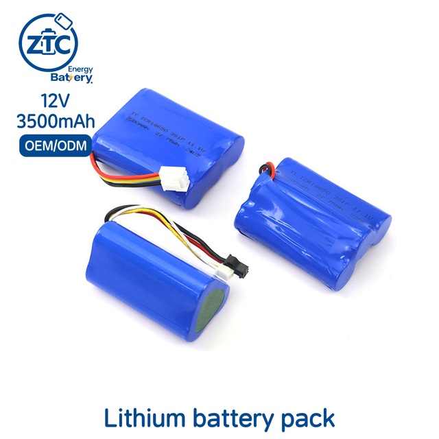 ZTC Rechargeable 18650 Solid State Battery Pack 12V Large Capacity 3000 Cycle Life -20C 60C for Nail Lamp Hair Dryer Mobile